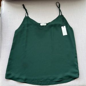 Babaton silk cami in hunter green